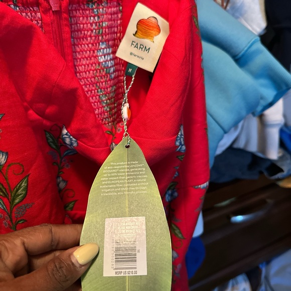 FARM Rio Red Floral Mini Dress - Picture 6 of 6